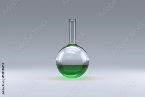 Flask with chemical solution