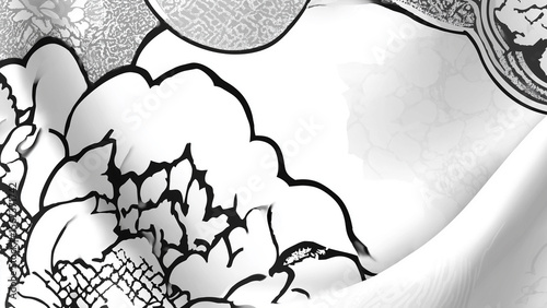 Abstract Monochrome Batik Fabric Drape