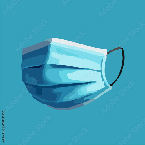 Blue glass jar with water, isolated on white, an abstract transparent object