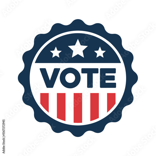 Vote - Election Day Badge - USA Elections Badge Icon
