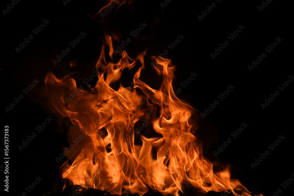Fototapeta premium Fire flame motion pattern abstract texture. Burning fire, flame overlay background.