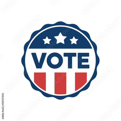 Vote - Election Day Badge - USA Elections Badge Icon
