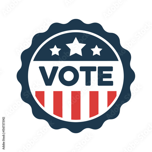 Vote - Election Day Badge - USA Elections Badge Icon
