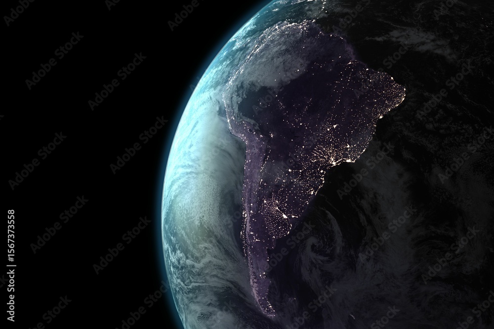 Obraz premium Image of earth on the space