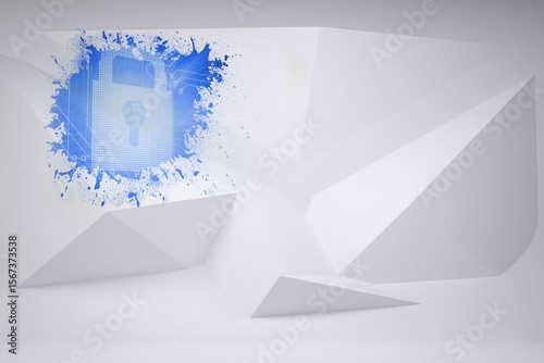 Splash showing digital lock