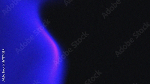 Abstract composition with a vibrant blue gradient against a dark background.