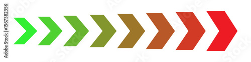 Progress arrows infographic. Step by step process, directional flow, and gradient transition