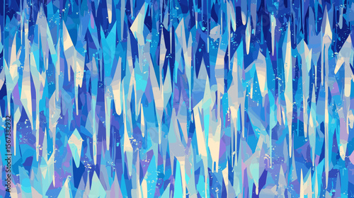 氷の結晶の涼しげな背景、ベクターイラスト