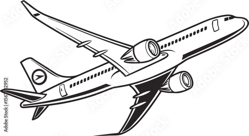 passenger airplane flying transport travel sky flight