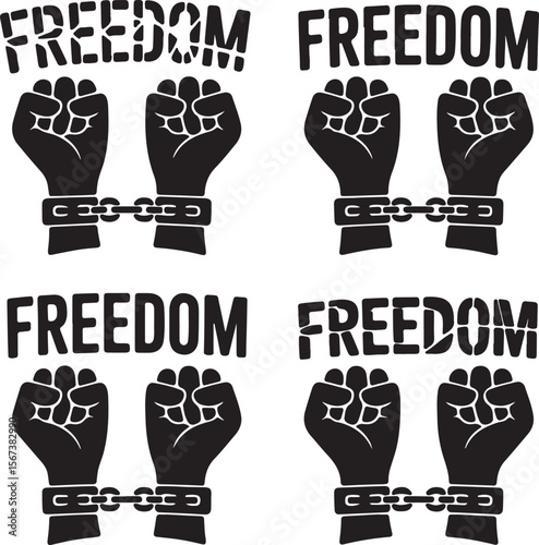 The Fight for Freedom Powerful Illustration of Hands in Chains
