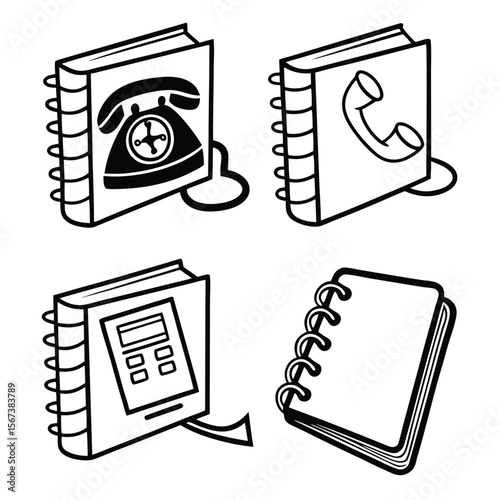 Book icons representing communication and organization tools
