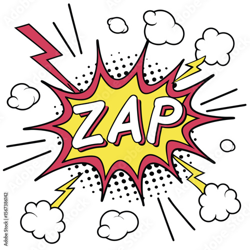 Colorful comic book speech bubble