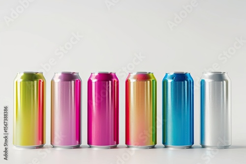 Pixel Perfect Image of Several Color Aluminum Can
