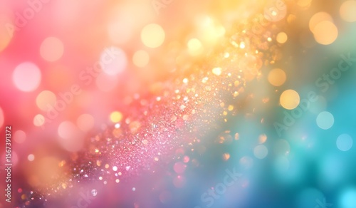 Blurred bokeh light background with beautiful glitter effect. 