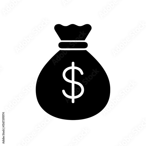 Filled money bag icon representing capital and financial wealth