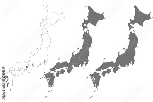 Detailed Map of Japan Showing Prefectures