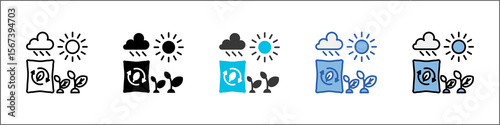 Organic Farming Icon Pack Multistyle Illustration