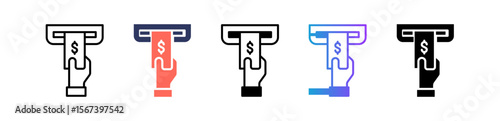 Cash Withdrawal multiple icon