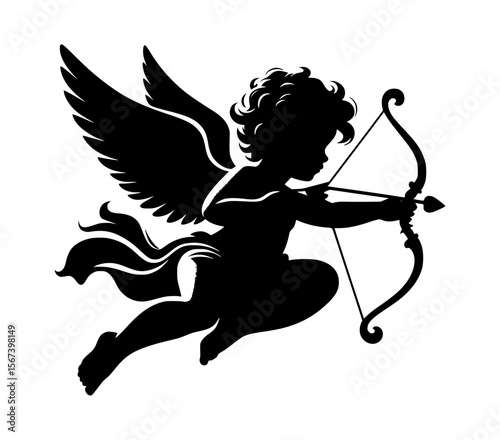 cupid with bow and arrow