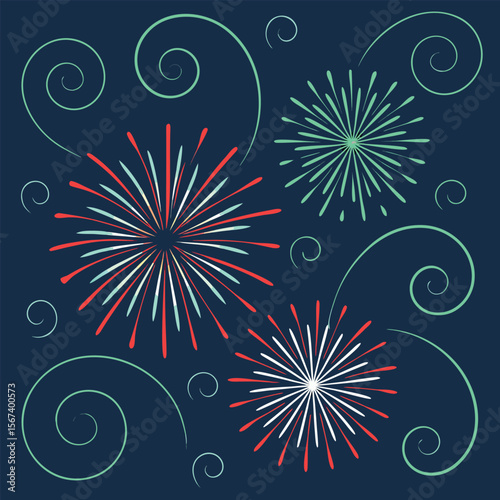 Abstract sparkler fireworks celebration background design