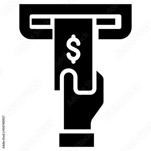 Cash Withdrawal glyph icon