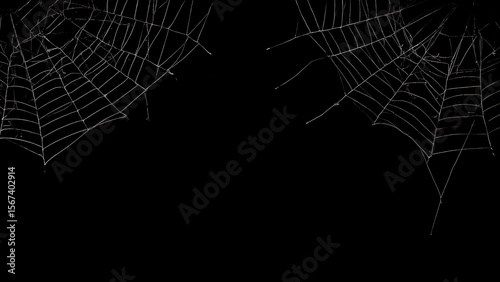 Halloween background with symmetrical spiderwebs for spooky designs. Ideal for party invitations, social media posts, and spooky-themed graphics.