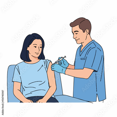 Doctor Examining a Sick Patient During Medical Consultation in a Clinic