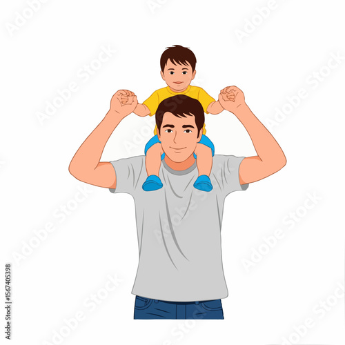 A father holding his child in a warm and caring embrace at home, expressing love, trust, and emotional connection