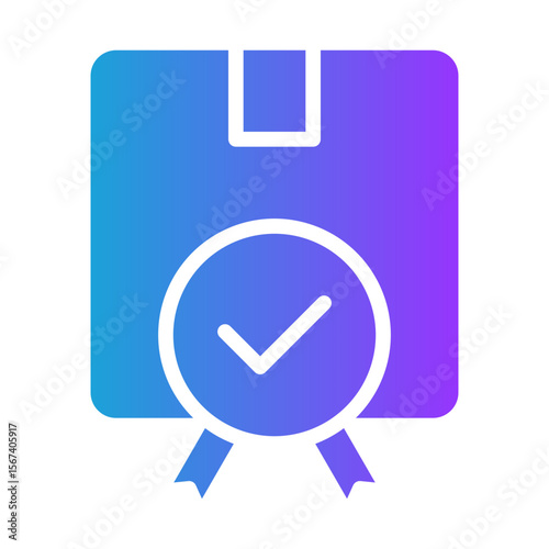 Product Guarantee glyph gradient icon