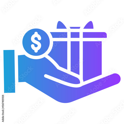 Bonus glyph gradient icon