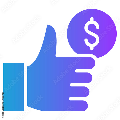 Find Best Price glyph gradient icon