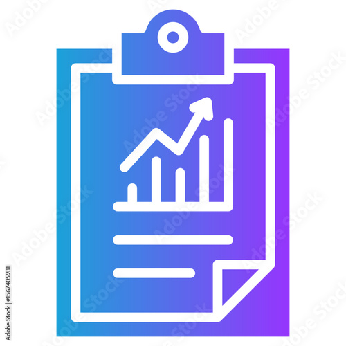 Sales Analysis glyph gradient icon