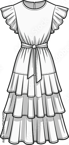 vector illustration of a dress