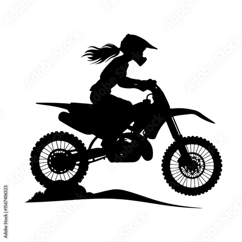 motocross rider silhouette , motocross rider vector