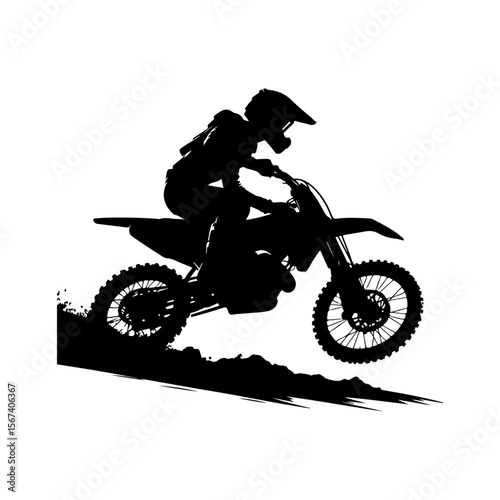motocross rider silhouette , motocross rider vector