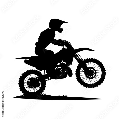 motocross rider silhouette , motocross rider vector