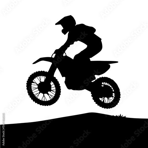 motocross rider silhouette , motocross rider vector