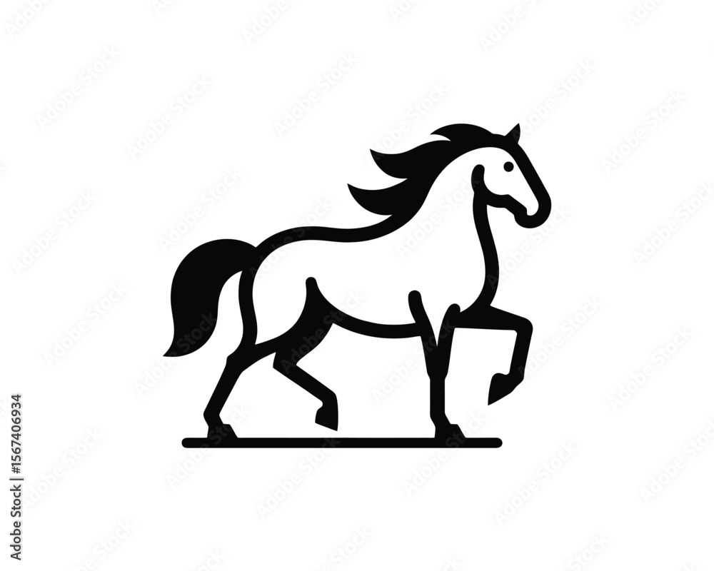 Obraz premium Majestic elegant silhouette vector illustration majestic