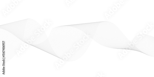  Abstract grey and white wave element for design.Digital frequency track equalizer.Stylized line art background. Vector illustration