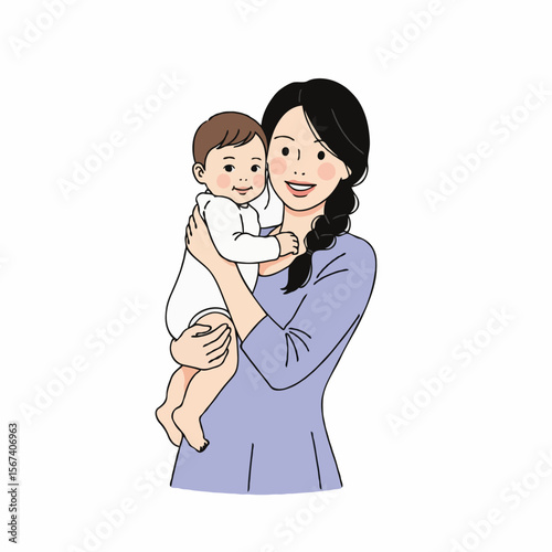 A mother holding her child with love and affection at home, expressing strong emotional connection, care, and warmth. A heartwarming moment of parenting and family life