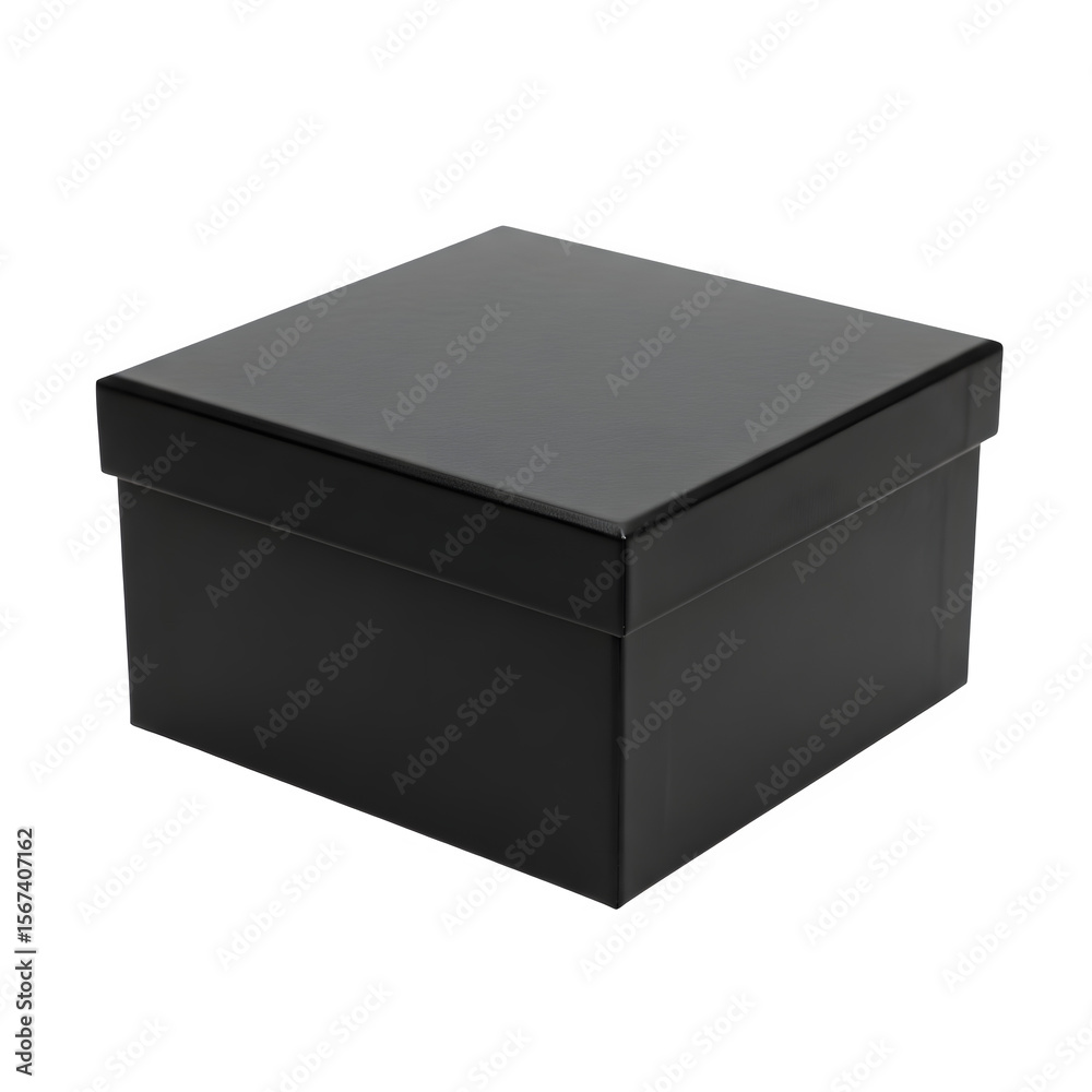 a black gift box sitting alone on a white background a black gift box sitting alone on a white background