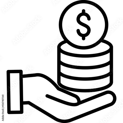 Invesment line icon