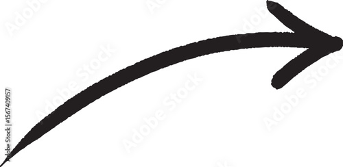 A hand-painted gouache arrow with expressive brush strokes, combining organic movement and modern design. Perfect for creative visuals, motion cues, or infographic elements.