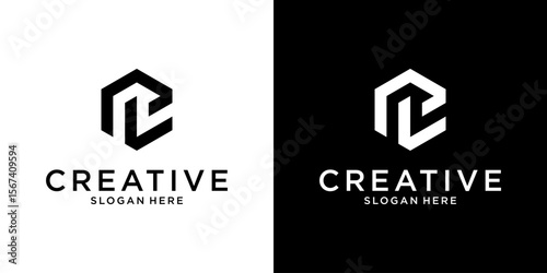PL or LP initial letter logo design vector concept