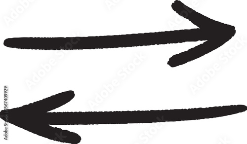 A hand-painted gouache arrow with expressive brush strokes, combining organic movement and modern design. Perfect for creative visuals, motion cues, or infographic elements.