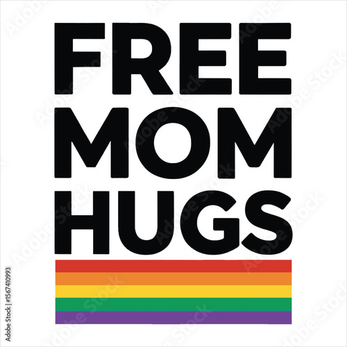 Free Mom Hugs LGBT Gay Pride