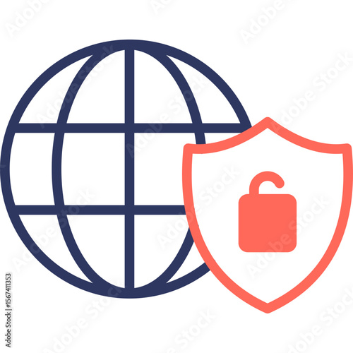 Secure Website mixed color icon