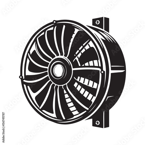 vector illustration of fan