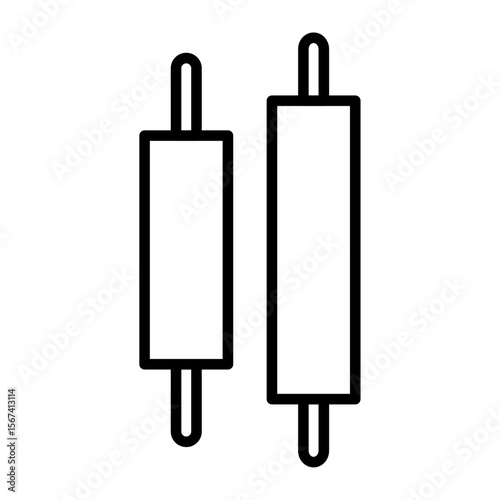 align icon flat thin outline art logo