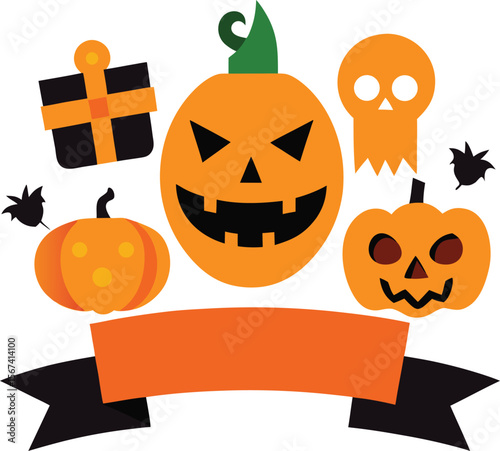 Halloween concept icon set hand drawn design elements in sketch style for holiday flyer